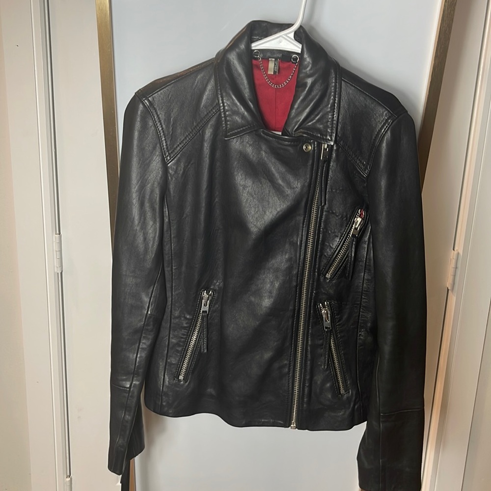 TopShop genuine soft leather jacket size 8